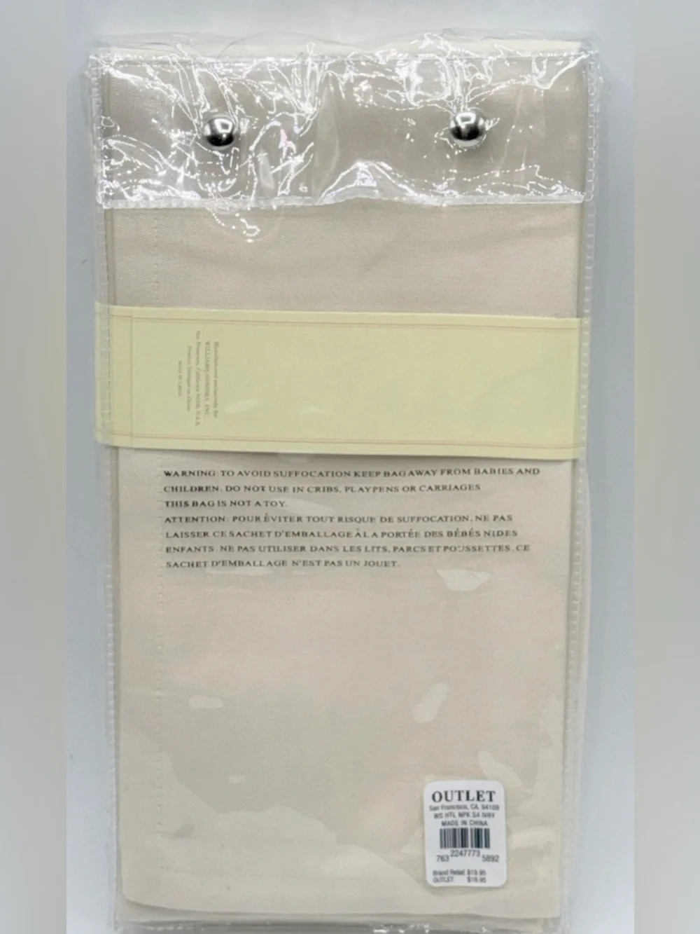 Williams Sonoma Hotel Dinner Napkins set 4 Ivory 20”x20 Cloth Cotton Dining NEW